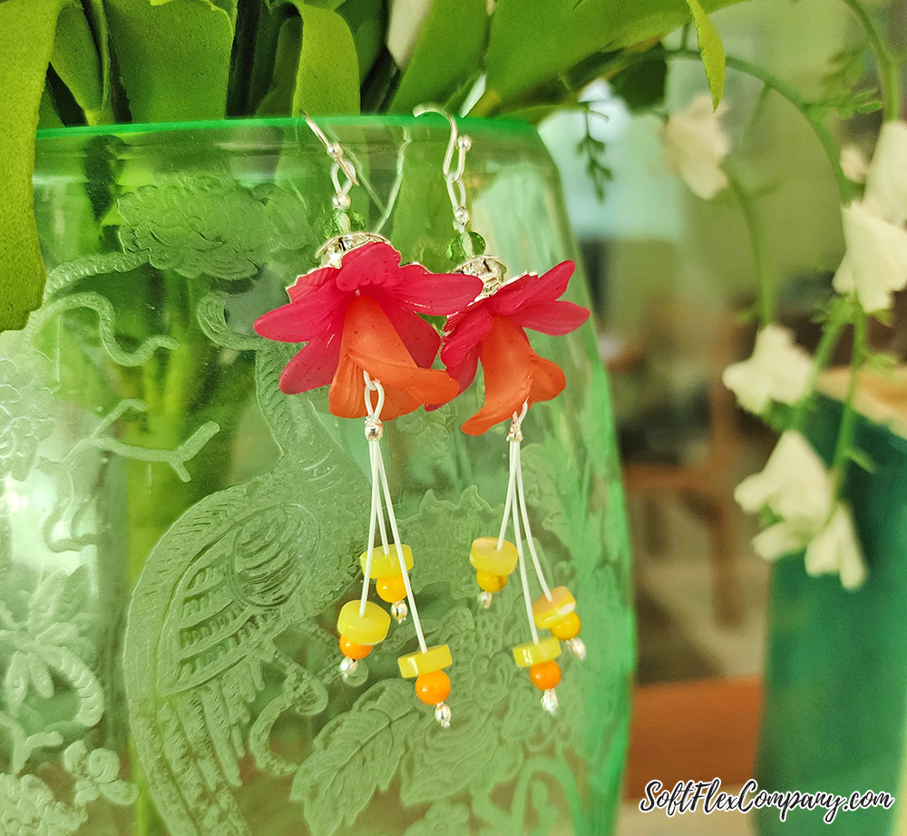 Exotic Blooms Earrings by Joyce Trowbridge
