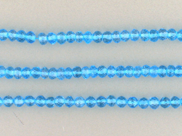 Swiss Blue Topaz Faceted Round Beads