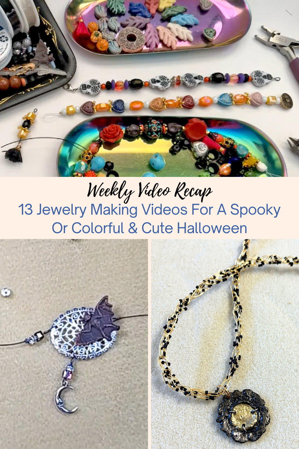 13 Jewelry Making Videos For A Spooky Or Colorful & Cute Halloween Collage