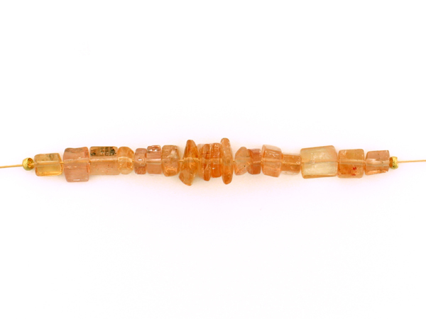 Golden Yellow Imperial Topaz Squares and Chip Beads