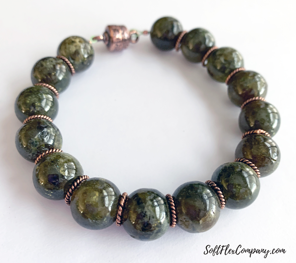 Easy Gemstone Bracelet Using Round Beads by Kristen Fagan