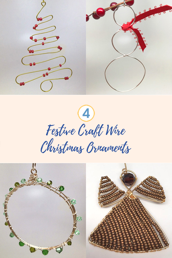 4 Christmas Ornaments Collage