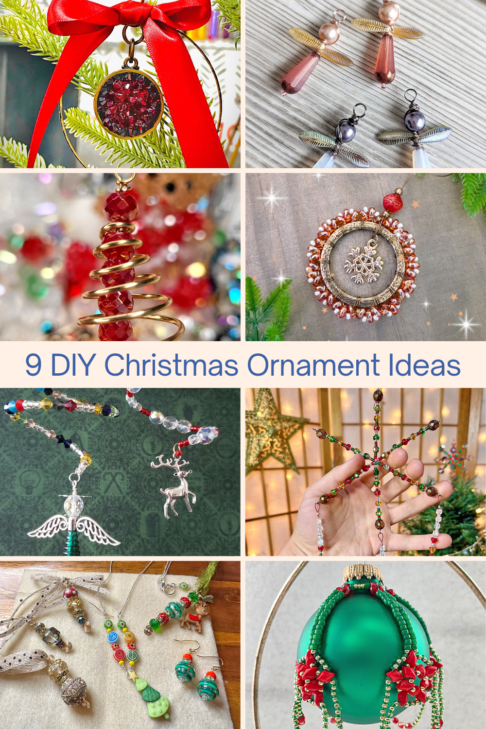 9 DIY Christmas Ornament Ideas Collage