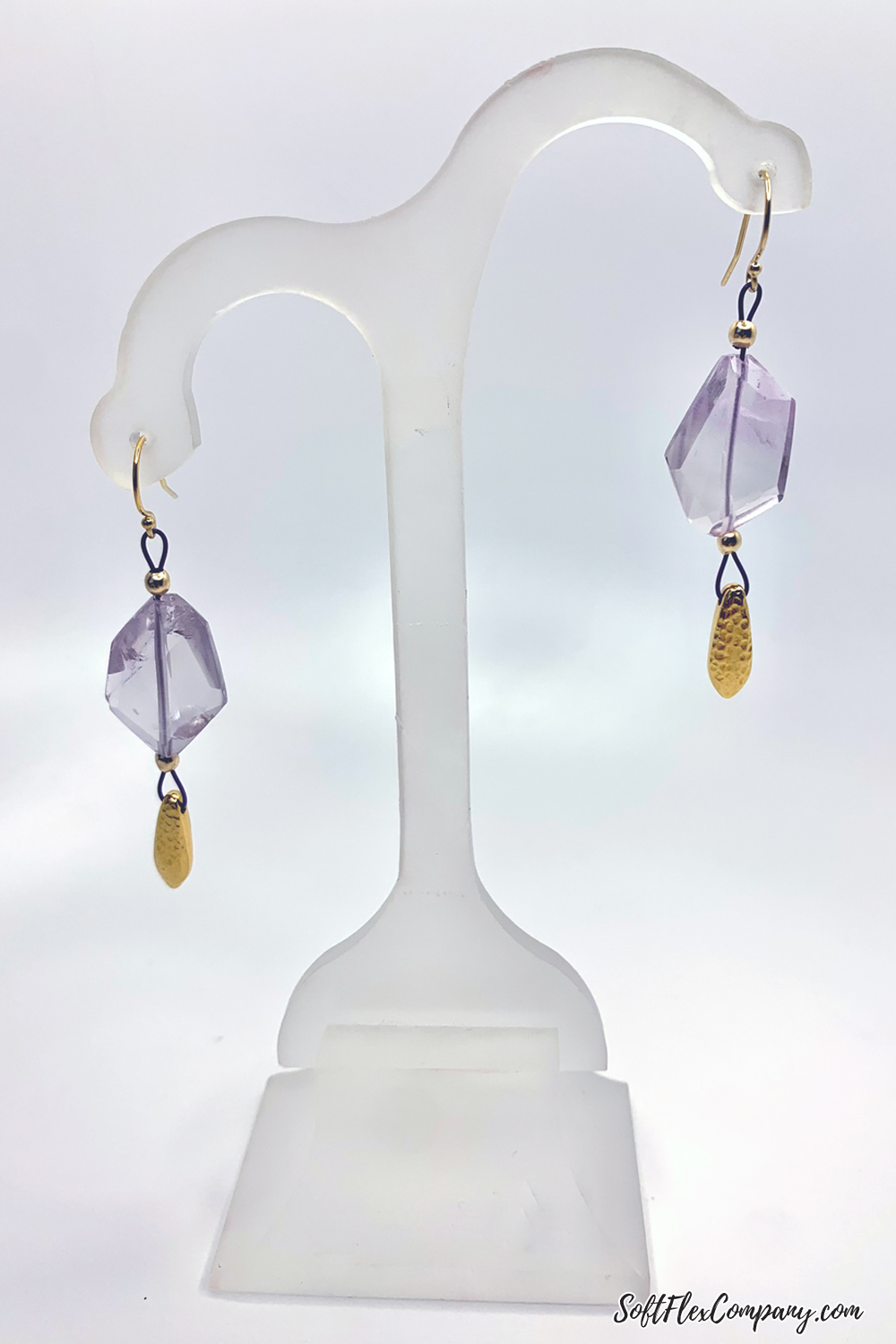 Purple Amethyst Beaded Earrings by Sara Oehler