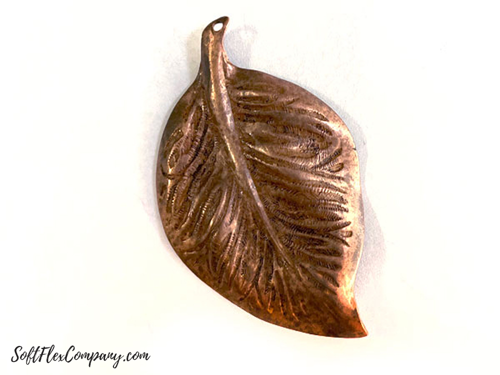 54x33mm Artisan Copper Mission Leaf Pendant