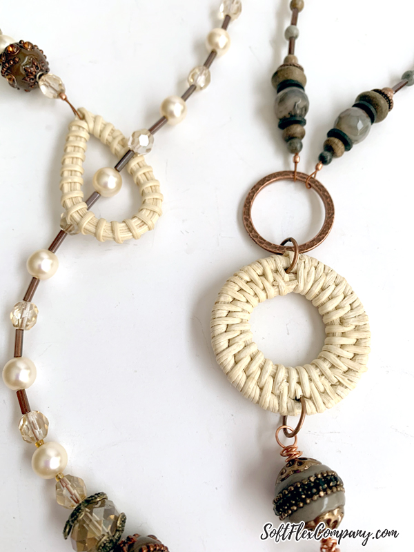 Fall Beaded Necklace using Rattan Wicker Shapes by Kristen Fagan Fall Beaded Necklace using Rattan Wicker Shapes by Kristen Fagan