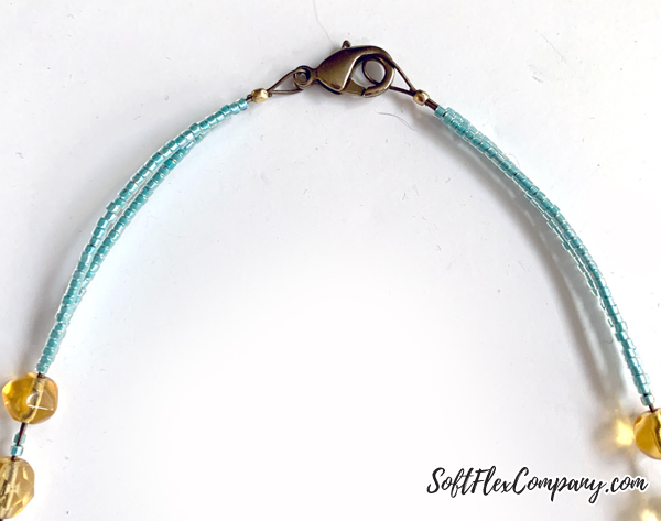 Antique Brass Beaded Pendant Necklace & Earrings by Kristen Fagan