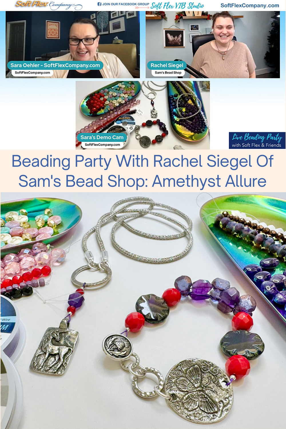 Beading Party With Rachel Siegel Of Sam's Bead Shop Amethyst Allure Collage