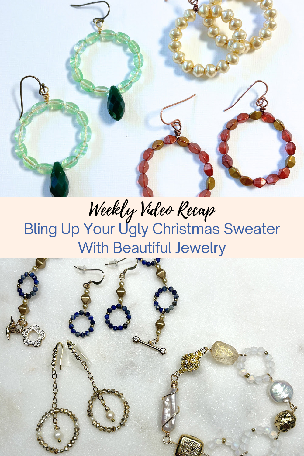 Bling Up Your Ugly Christmas Sweater With Beautiful Jewelry Collage