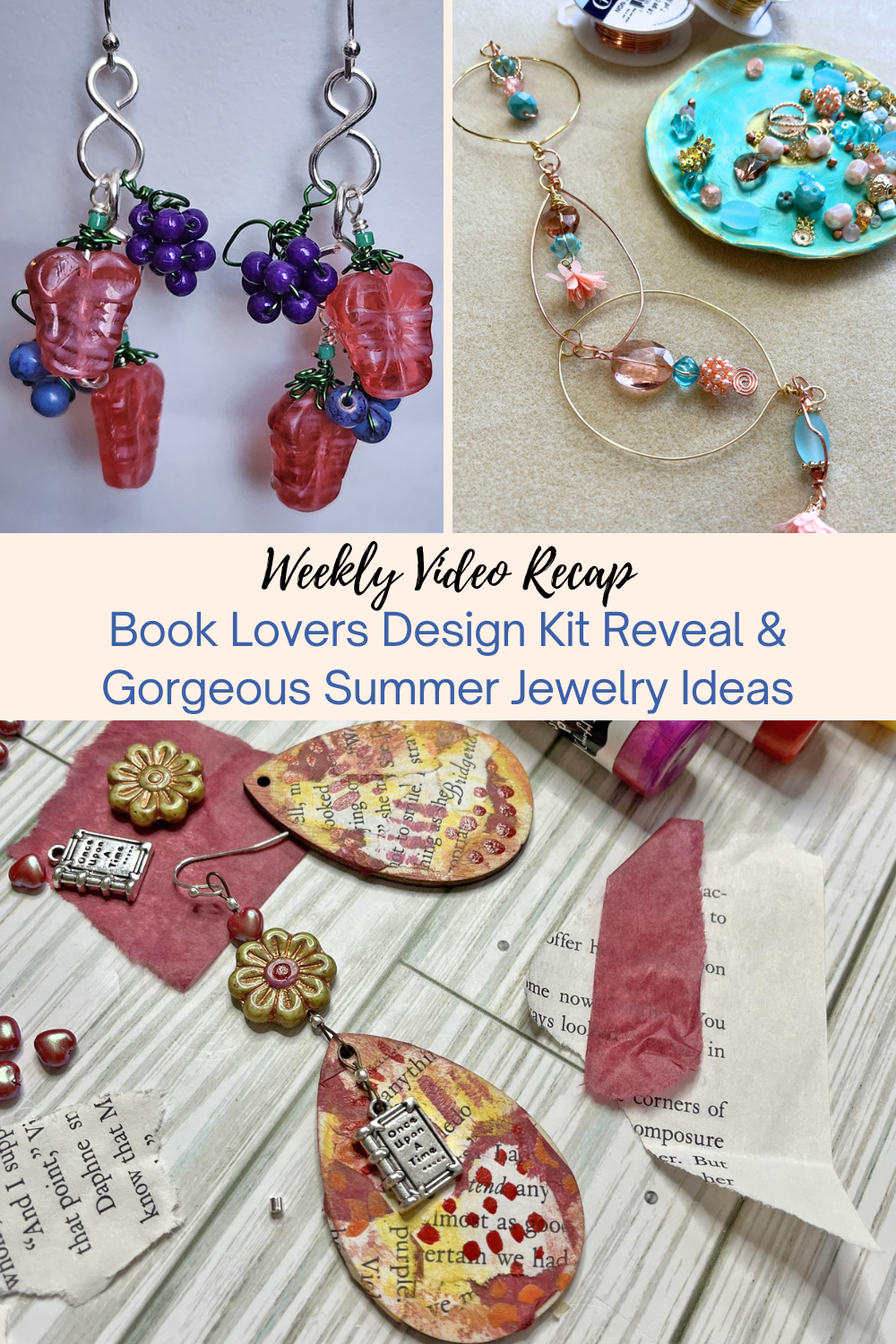 Book Lovers Design Kit Reveal & Gorgeous Summer Jewelry Ideas Collage