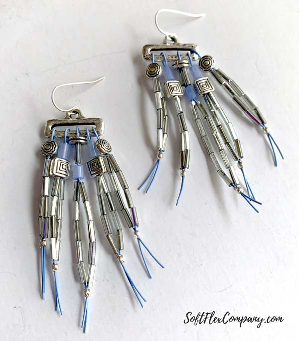 Bugle Bead Fringe Tassel Earrings by Kristen Fagan