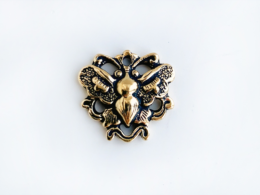 Antique Gold Plated Butterfly Link 