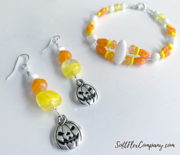 Candy Corn Bracelet & Earrings by Kristen Fagan