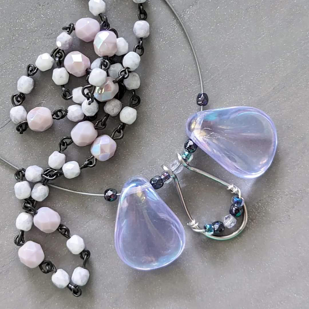 Beads To Live By Beaded Chain & Petal Beads Necklace by Cassandra Spicer