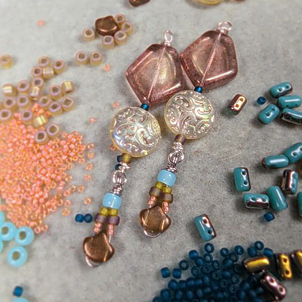 Seed Bead & Czech Glass Bead Necklace by Cassandra Spicer