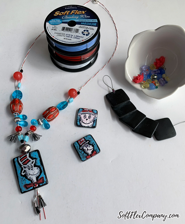 Cat In The Hat Beaded Necklace by Kristen Fagan