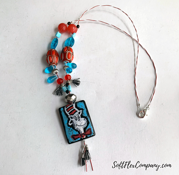 Cat In The Hat Beaded Necklace by Kristen Fagan