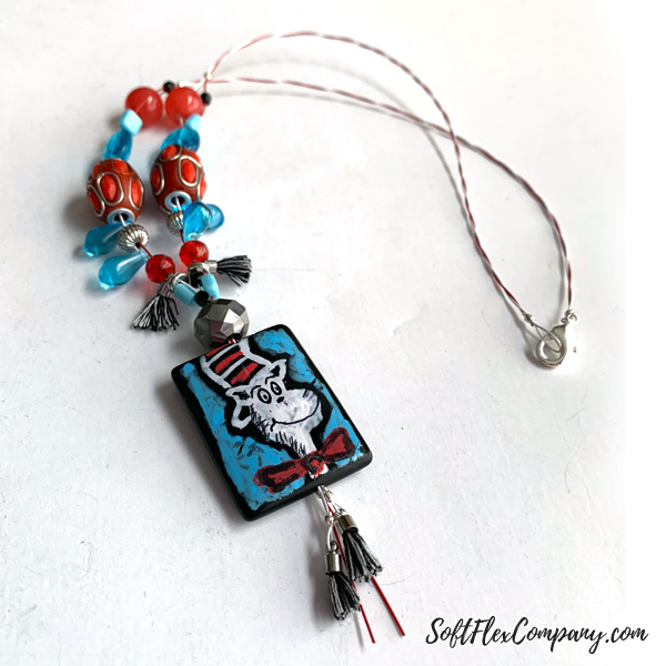 Cat In The Hat Beaded Necklace by Kristen Fagan