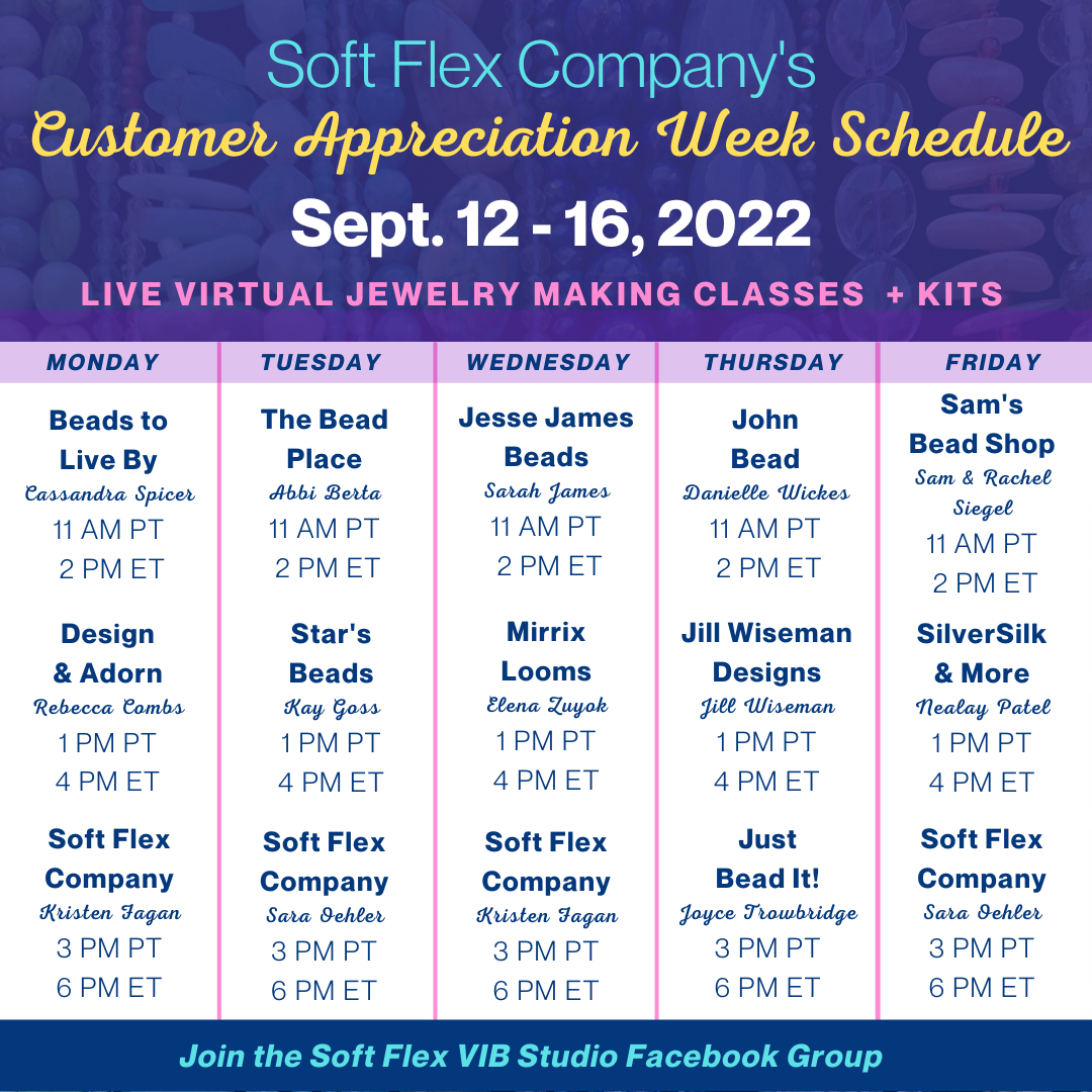 Soft Flex Customer Appreciation Week Schedule