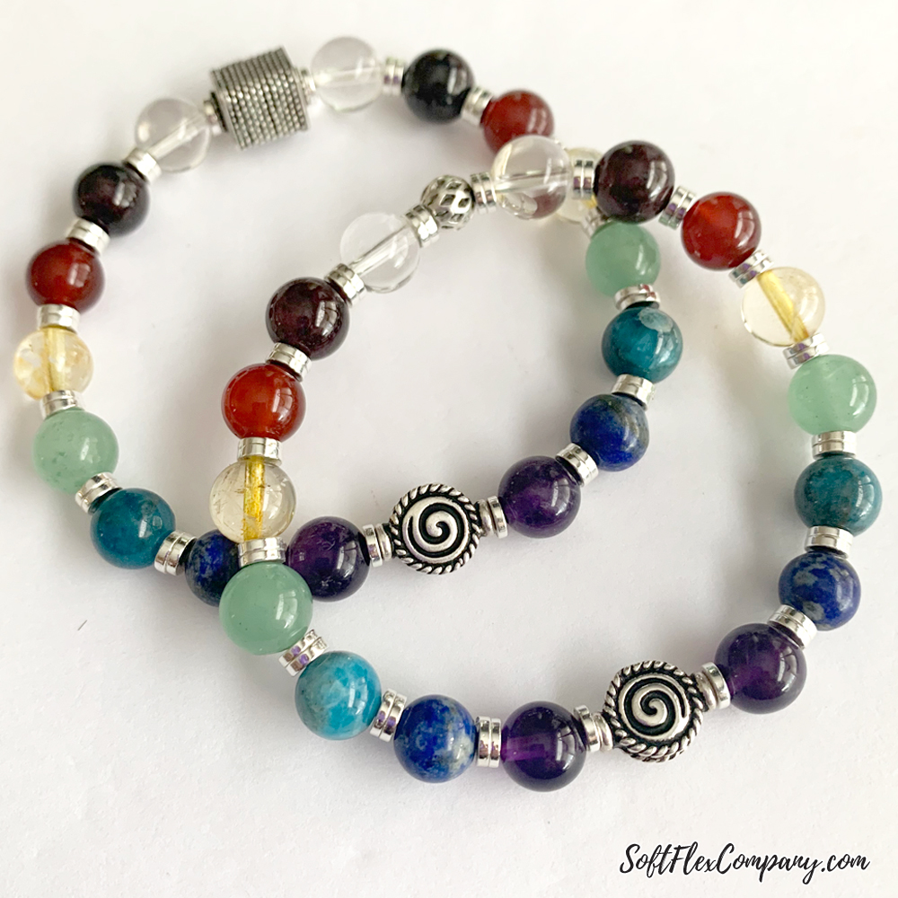 Chakra Healing Gemstone Stretch Bracelet by Kristen Fagan