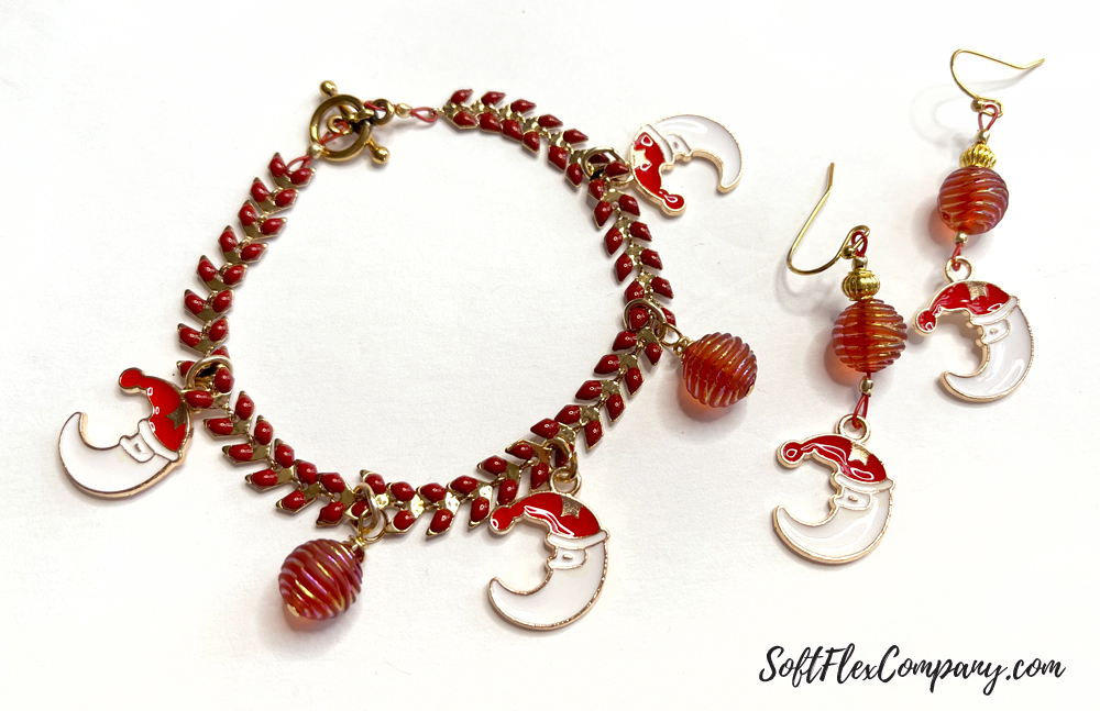 Christmas Charm Bracelet & Earrings by Kristen Fagan