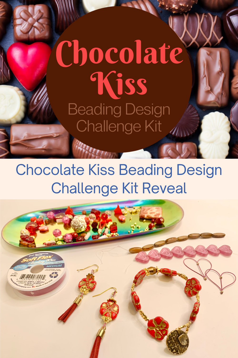 Chocolate Kiss Beading Design Challenge Kit Reveal Collage