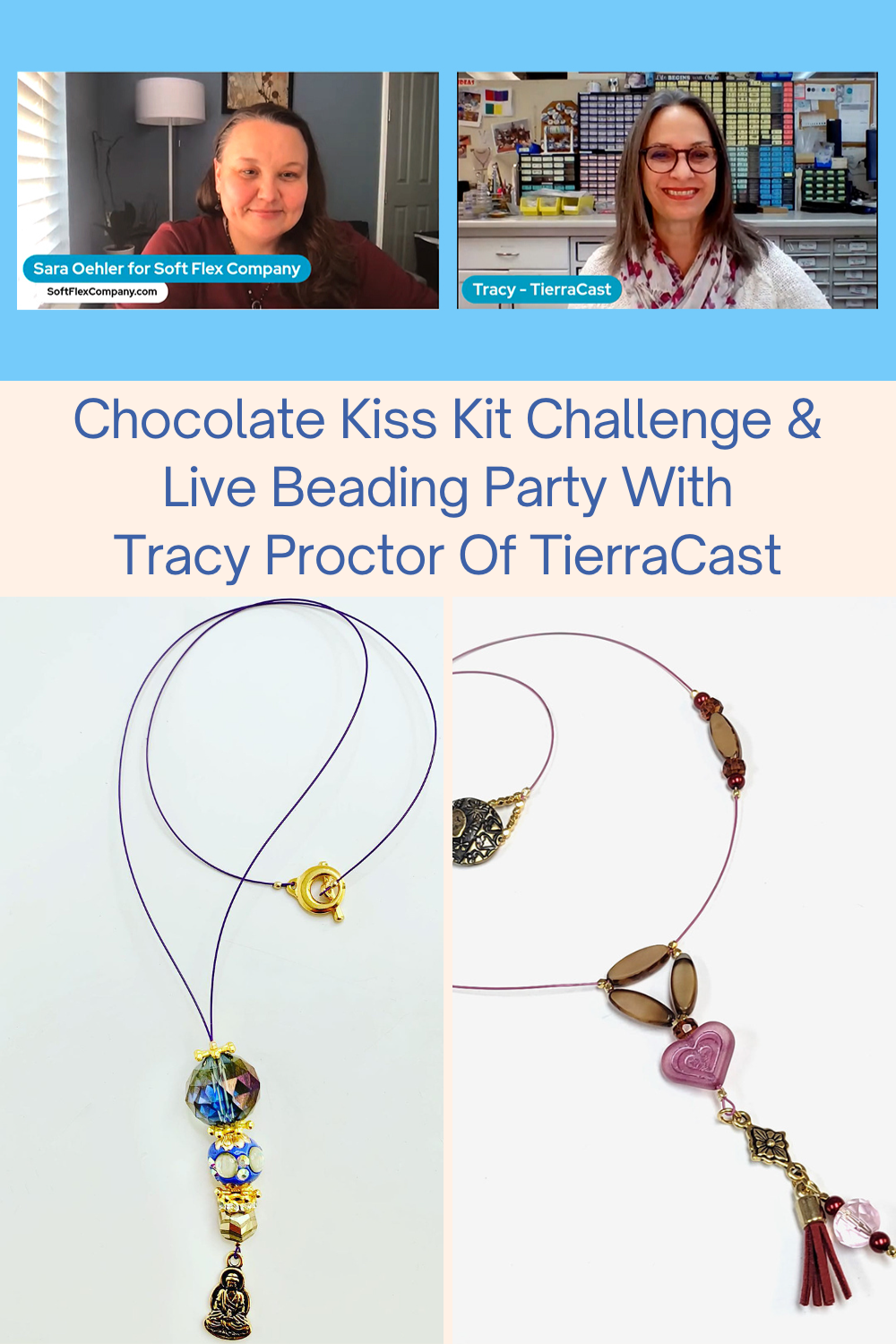 Chocolate Kiss Kit Challenge & Live Beading Party With Tracy Proctor Of TierraCast Collage