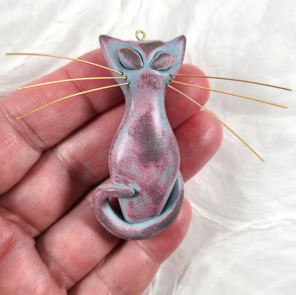 Cat with Soft Flex Wire Whiskers by Christi Friesen