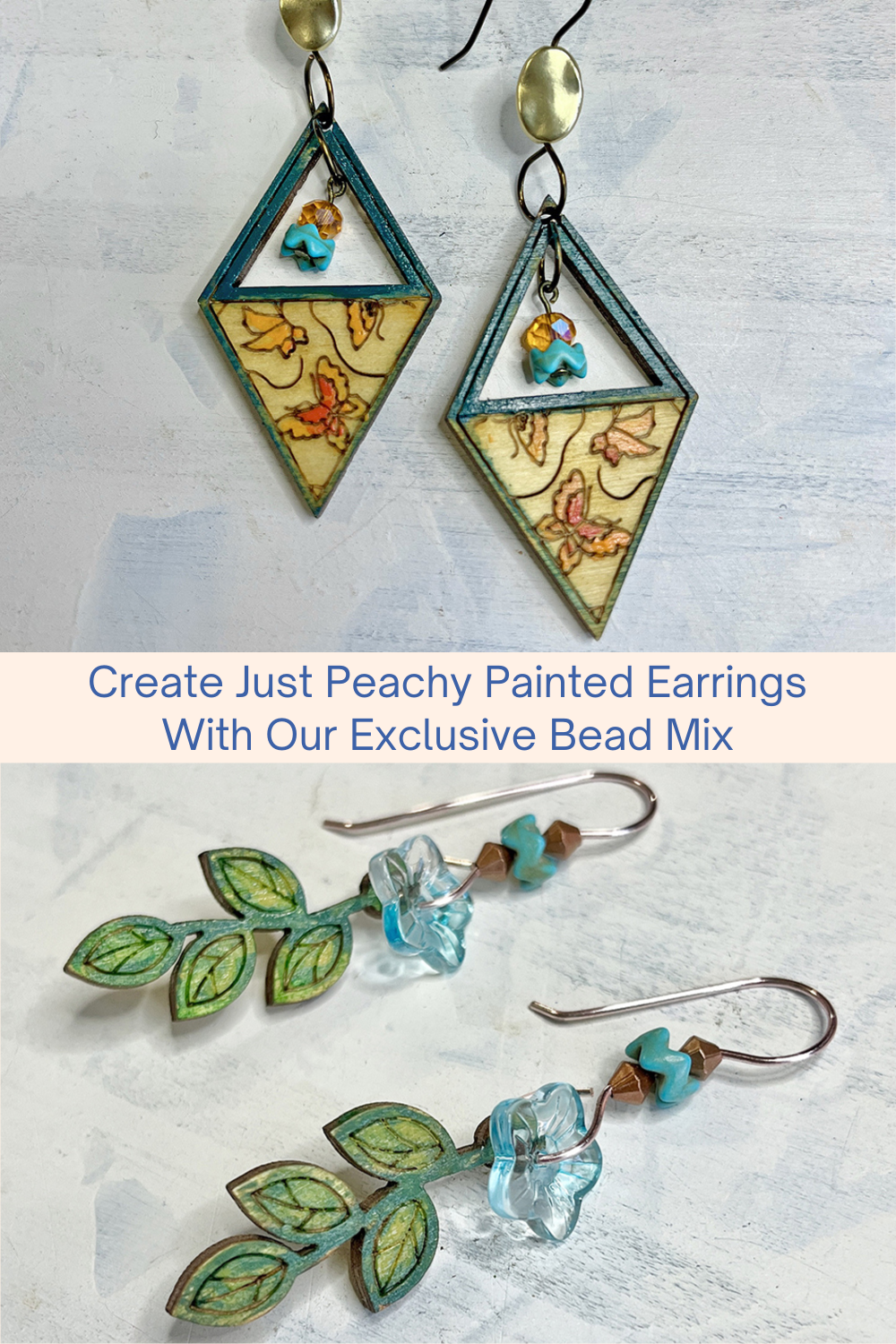 Create Just Peachy Painted Earrings With Our Exclusive Bead Mix Collage