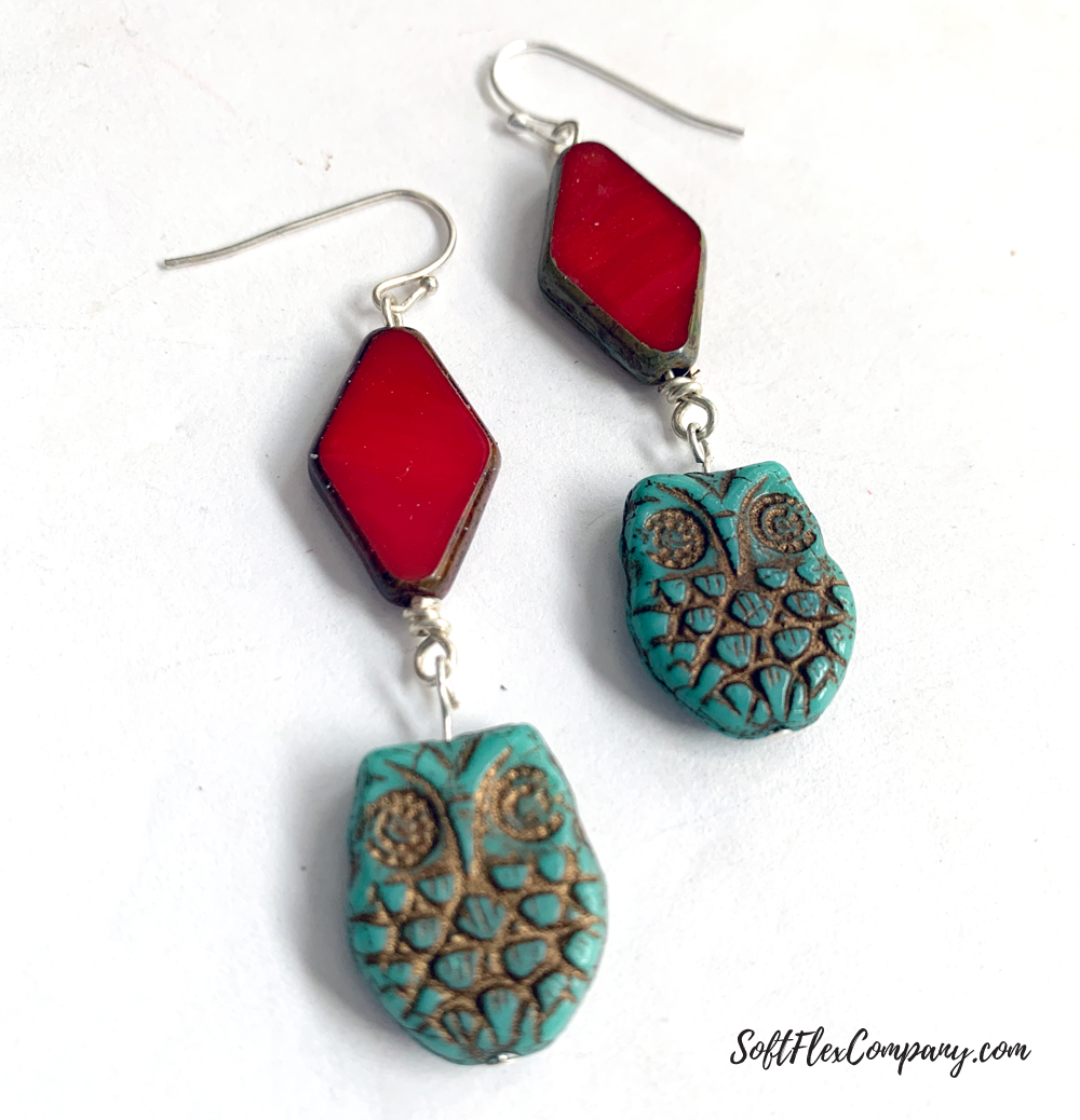 Make Czech Glass Owl Earring Dangles with Head Pins & Eye Pins - Soft Flex  Company