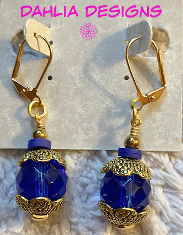 Depths Of Blue Earrings by Deb Houck