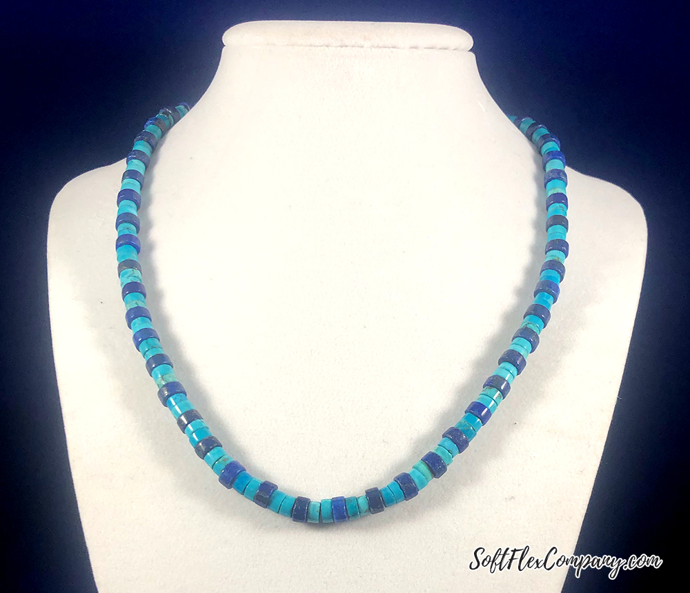 Men's Turquoise and Lapis Necklace by Damien Shay