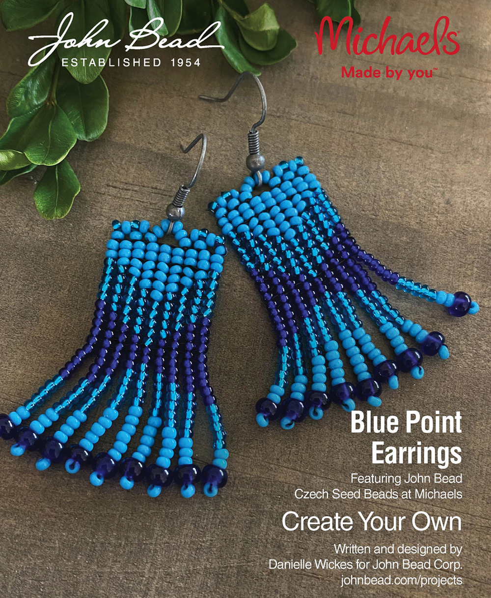 Blue Point Earrings by Danielle Wickes Blue Point Earrings by Danielle Wickes