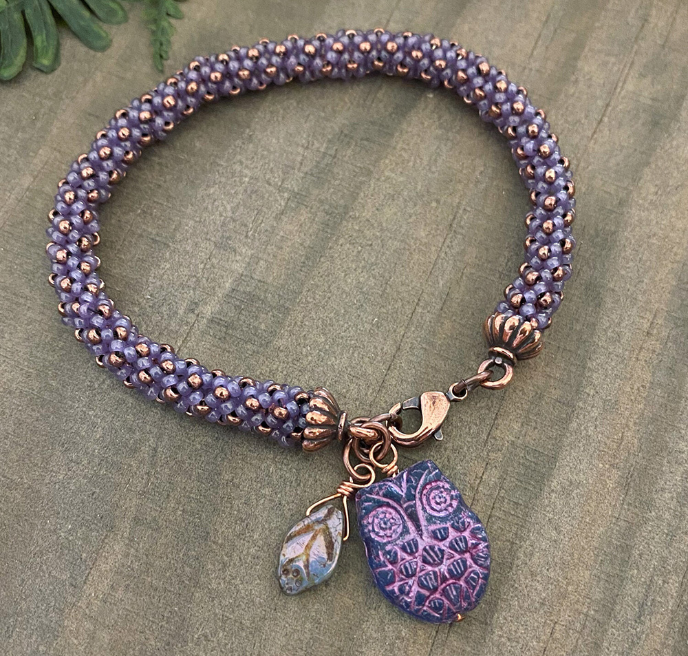 Lavender Owl Bracelet by Danielle Wickes Lavender Owl Bracelet by Danielle Wickes
