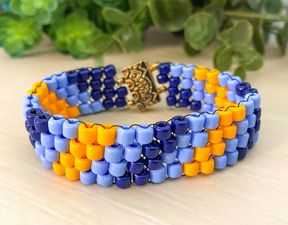 Peyote Stitch with Soft Touch Beading Wire Bracelet by Danielle Wickes