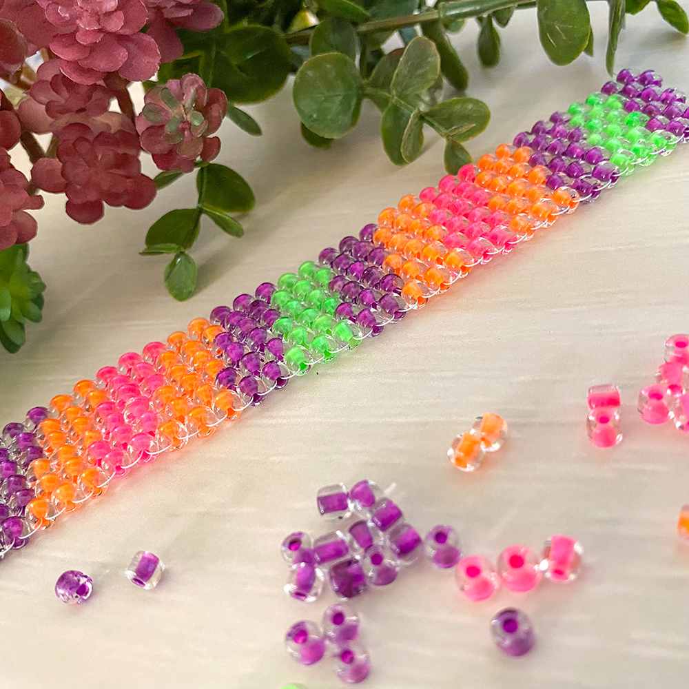 Seed Bead Loom Bracelet by Danielle Wickes