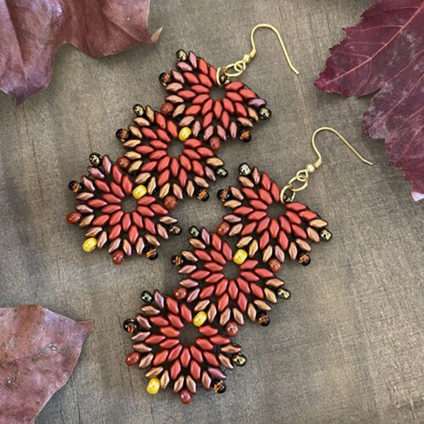 Superduo Fan Statement Earrings by Danielle Wickes Superduo Fan Statement Earrings by Danielle Wickes
