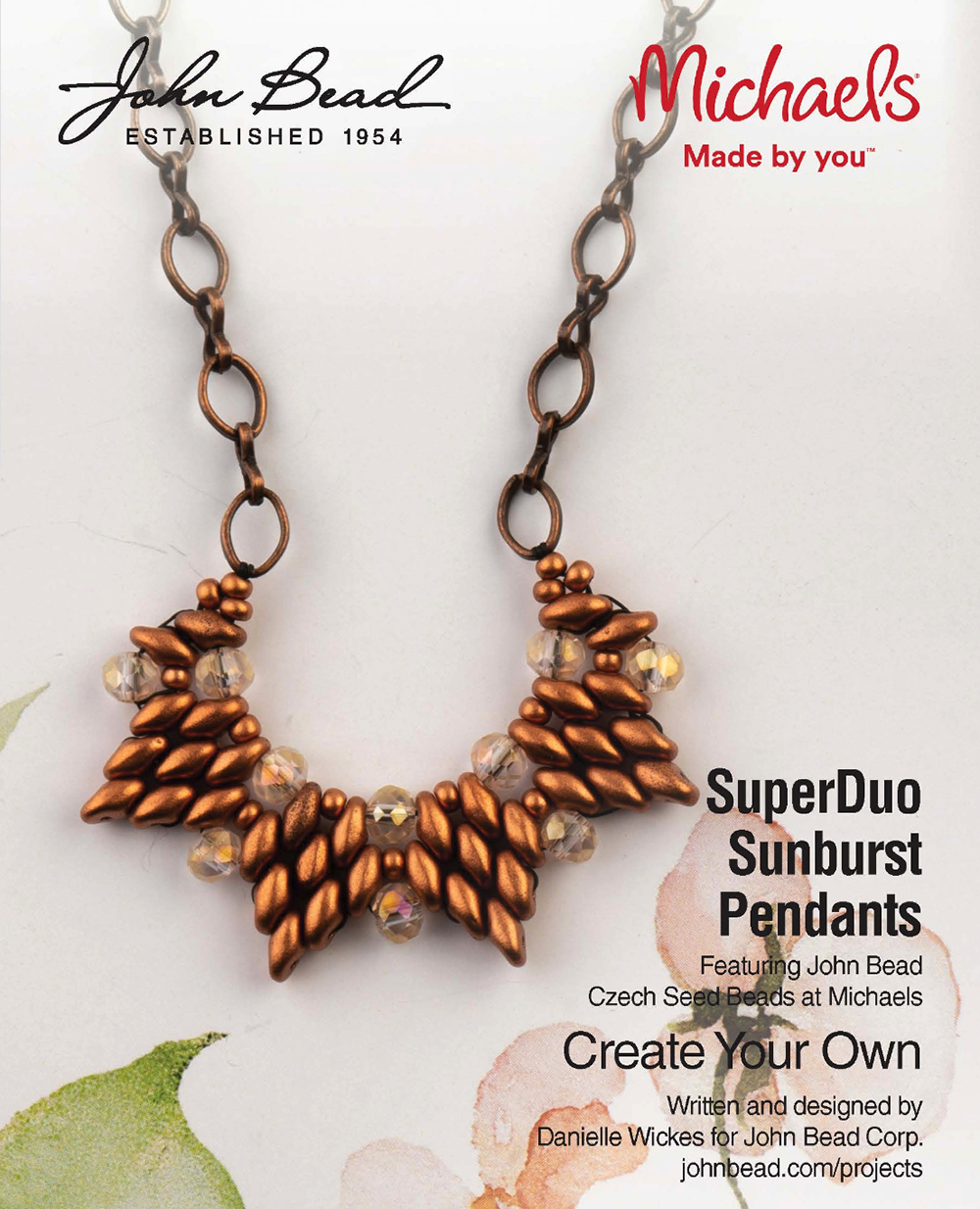 SuperDuo Sunburst Pendant by Danielle Wickes SuperDuo Sunburst Pendant by Danielle Wickes