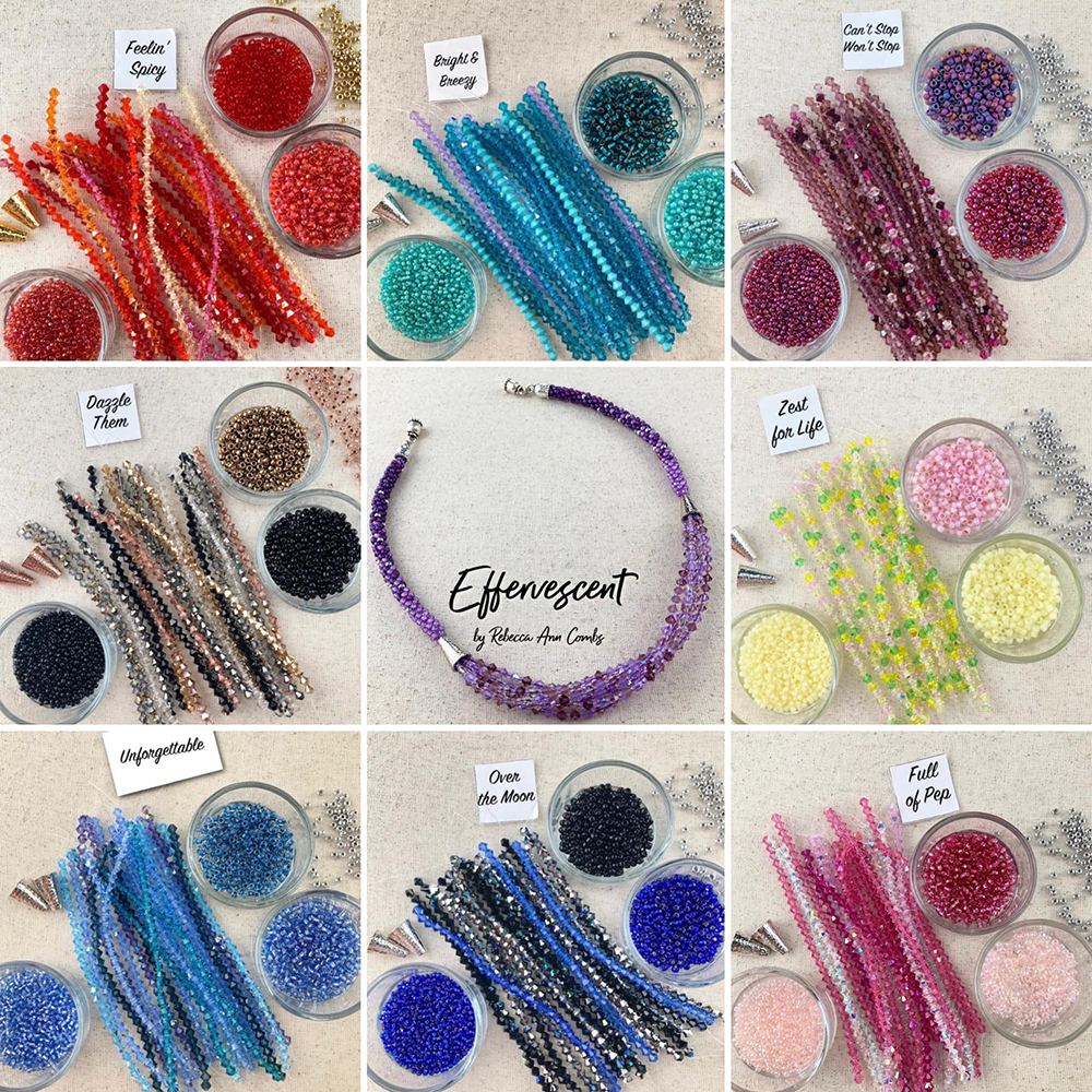 Effervescent Necklace Color Options by Rebecca Combs