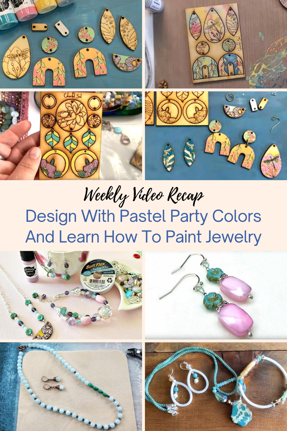 Design With Pastel Party Colors And Learn How To Paint Jewelry Collage
