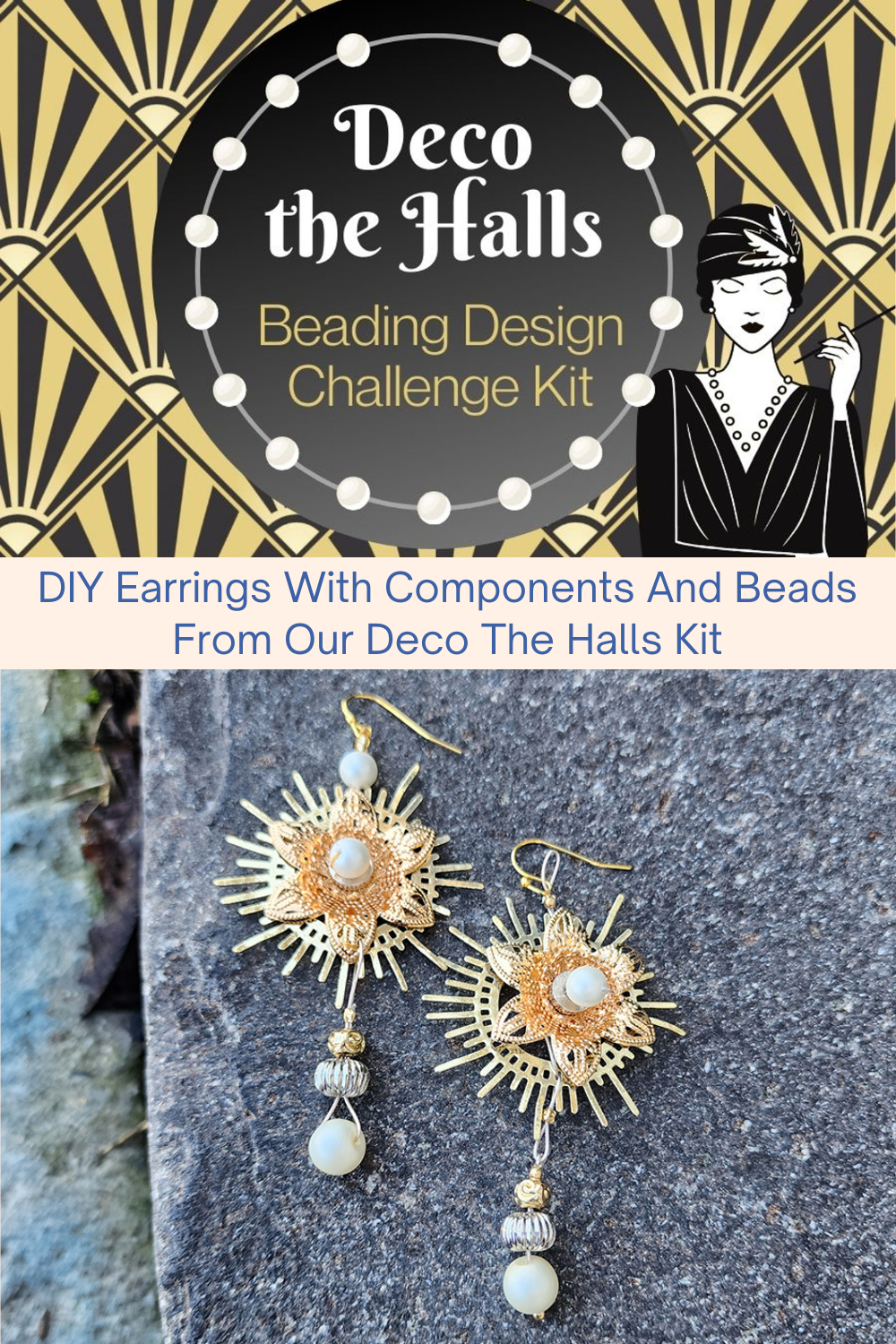 DIY Earrings With Components And Beads From Our Deco The Halls Kit Collage