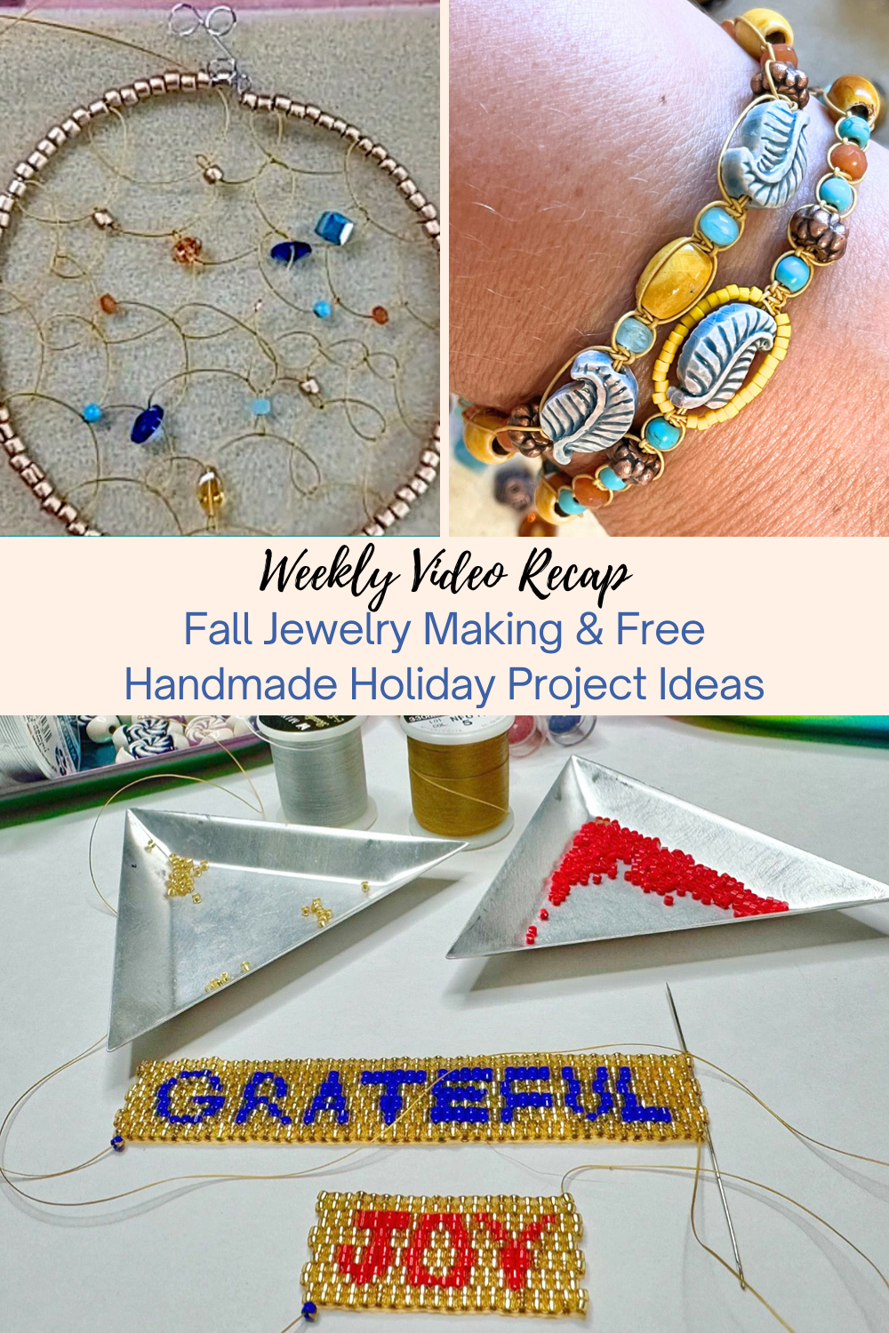 Fall Jewelry Making & Free Handmade Holiday Project Ideas Collage