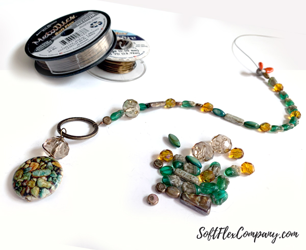 Fall Antique Brass Beaded Necklace by Kristen Fagan