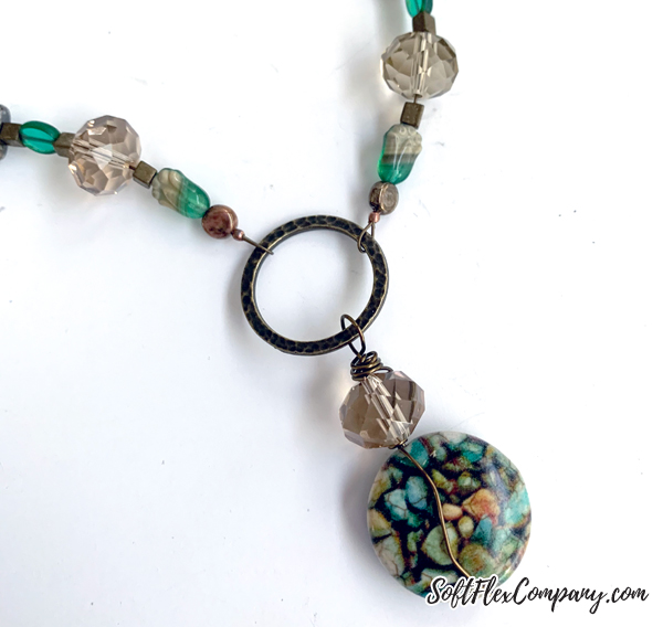 Fall Antique Brass Beaded Necklace by Kristen Fagan