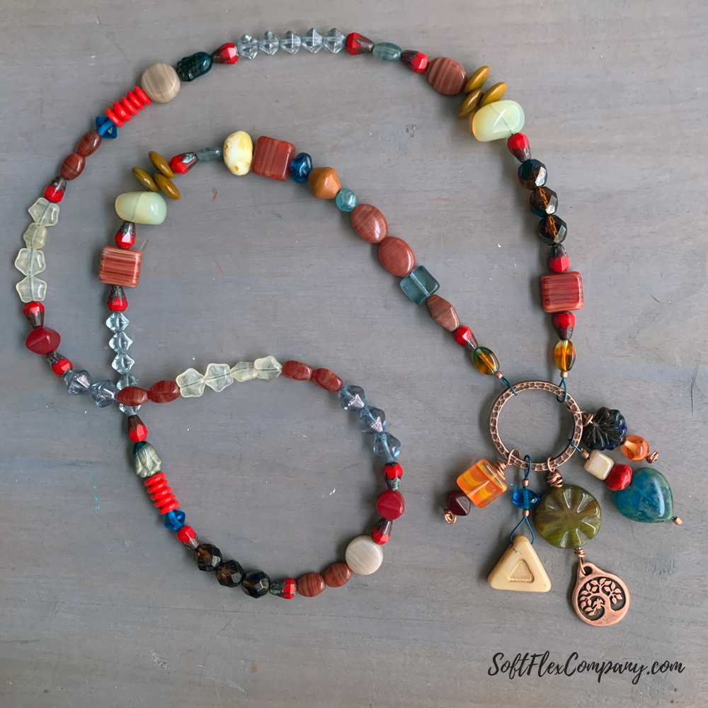 Fall/Winter Pantone Czech Glass Mix Beaded Necklace by Kristen Fagan