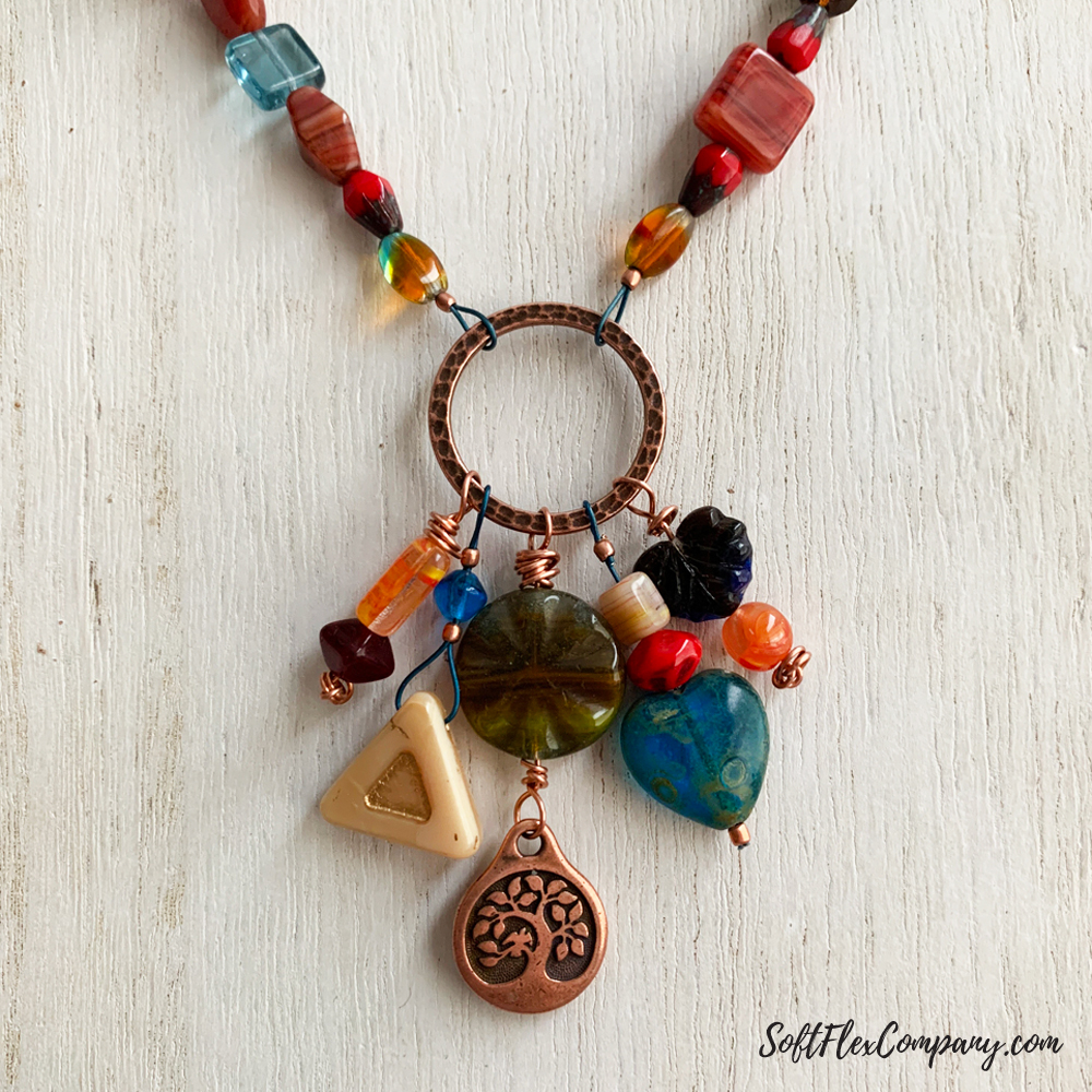 Fall/Winter Pantone Czech Glass Mix Beaded Necklace by Kristen Fagan