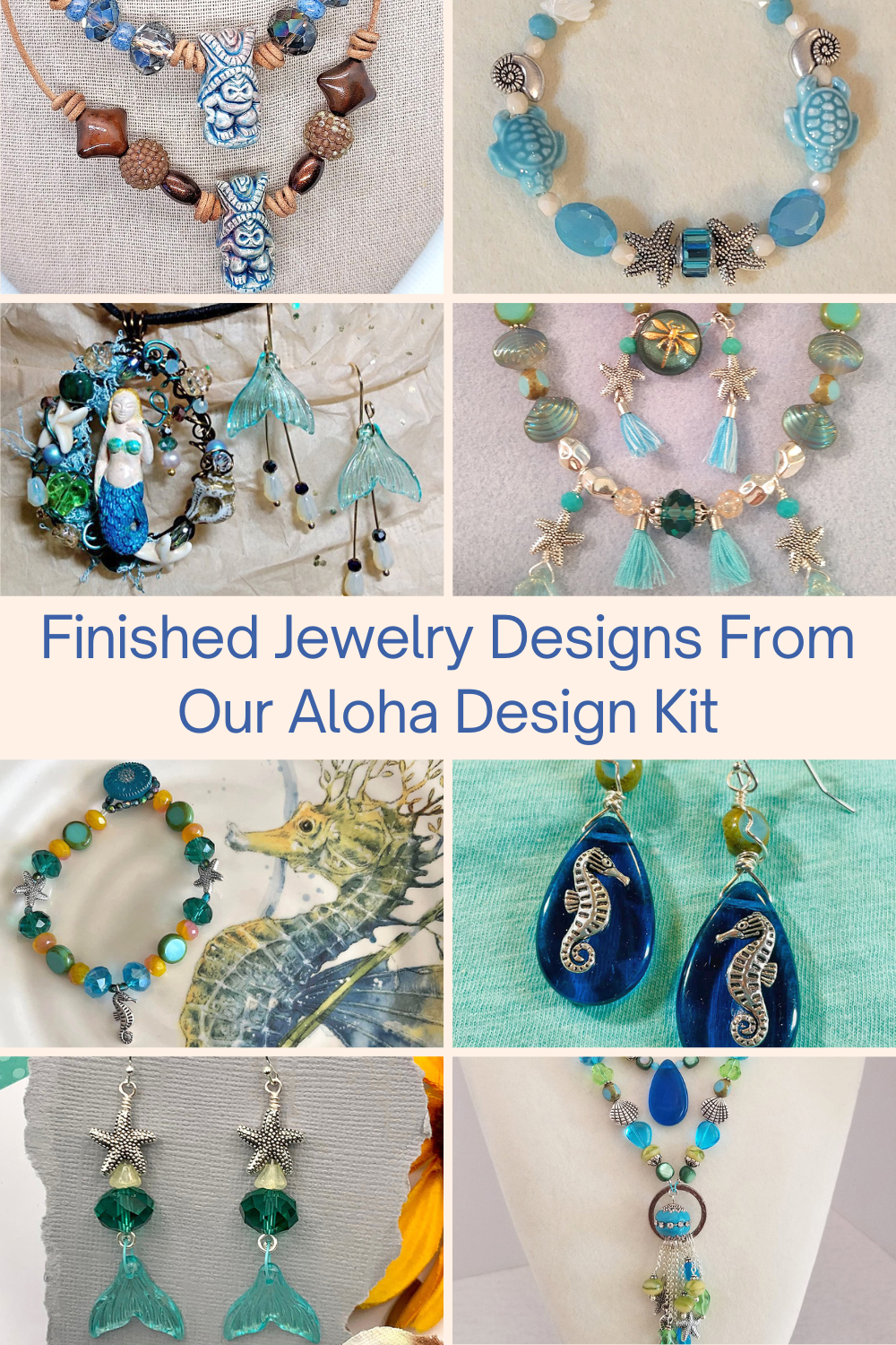 Finished Jewelry Designs From Our Aloha Design Kit Collage