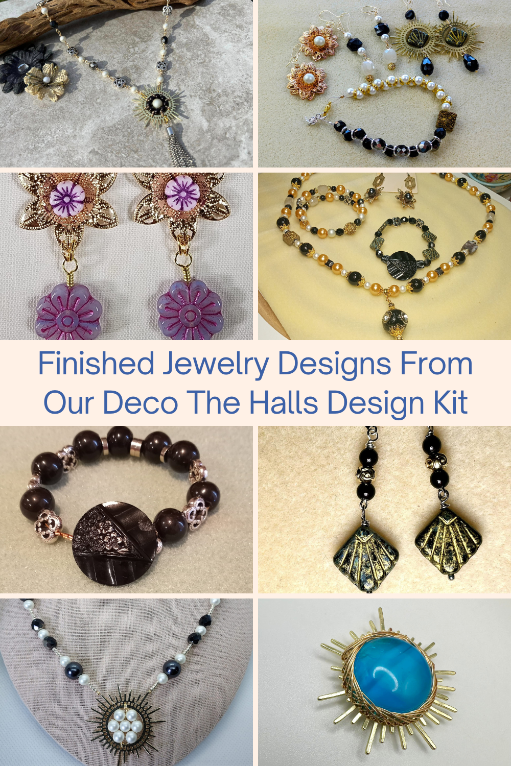 Finished Jewelry Designs From Our Deco The Halls Design Kit