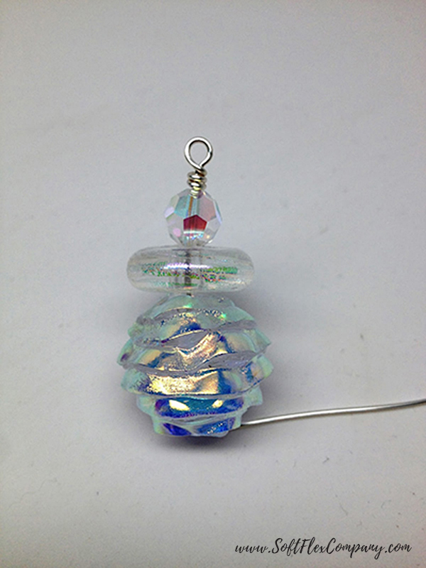 Beaded and Wire Snow Angel Ornament 3