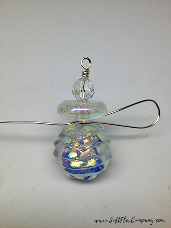 Beaded and Wire Snow Angel Ornament 5